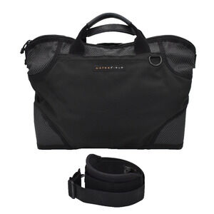 Vtg Waterfield Designs Cozmo Laptop Briefcase - Black Tote Bag - Made In SF USA